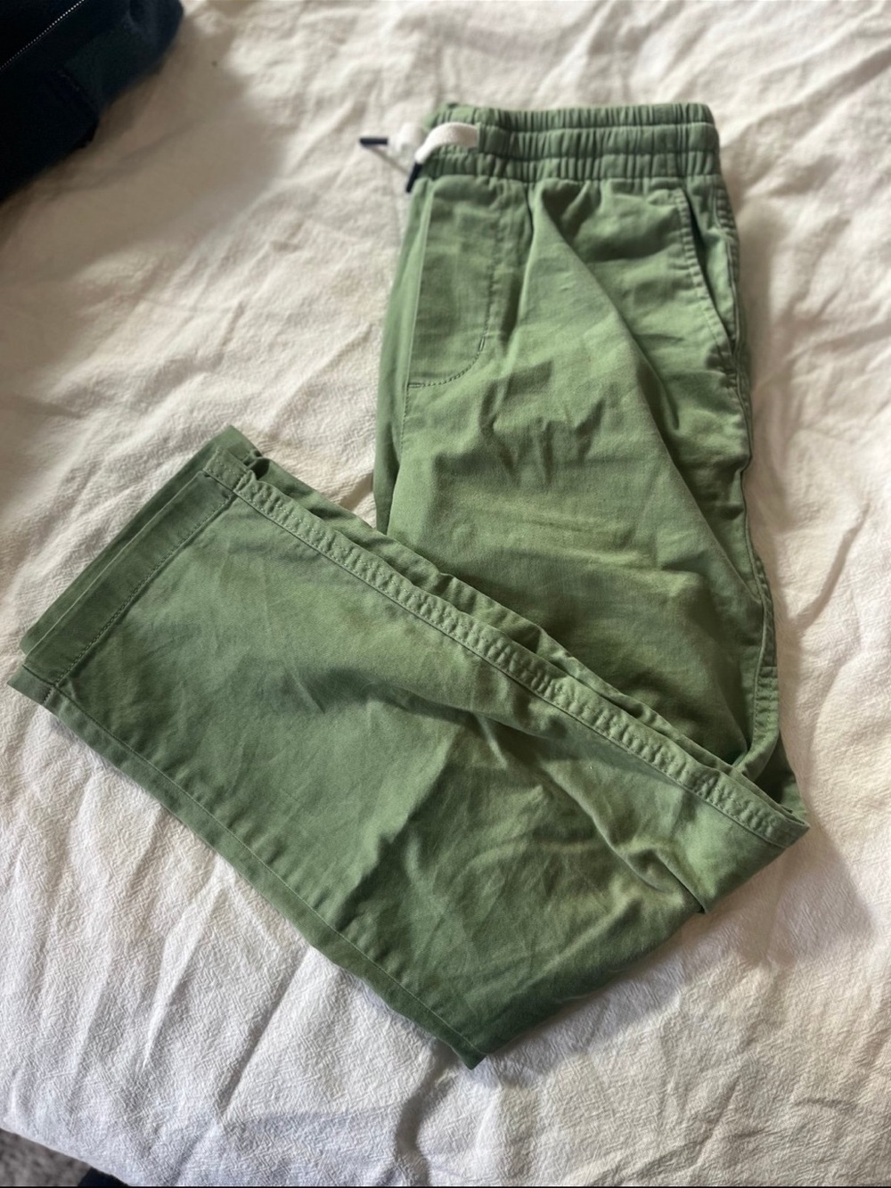 Boy’s Casual Drawstring Pants - Olive Green